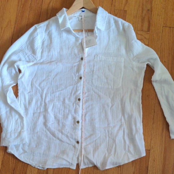 NEW WITH TAG beachlunchlounge White Casual Button Down Shirt - Picture 14 of 15